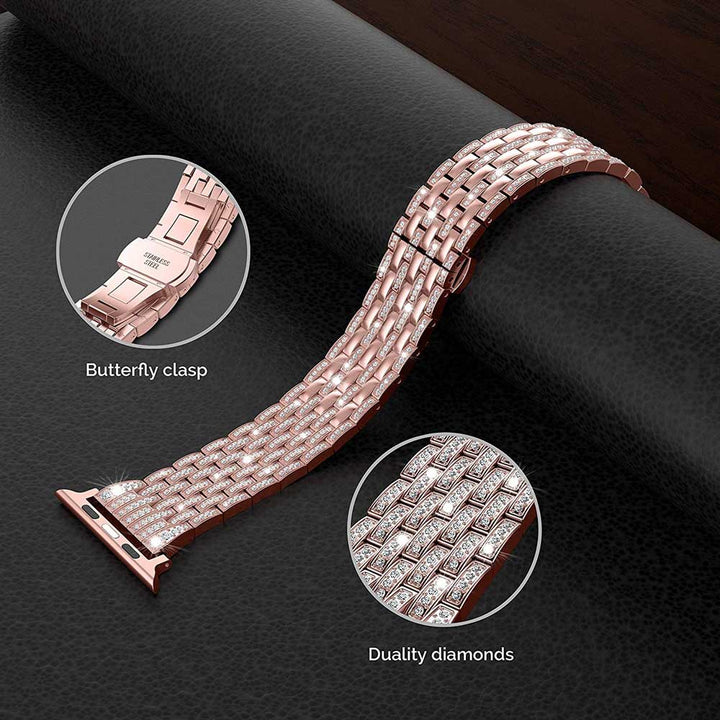 Gleamin Radiant Rhinestone Apple Watch Band