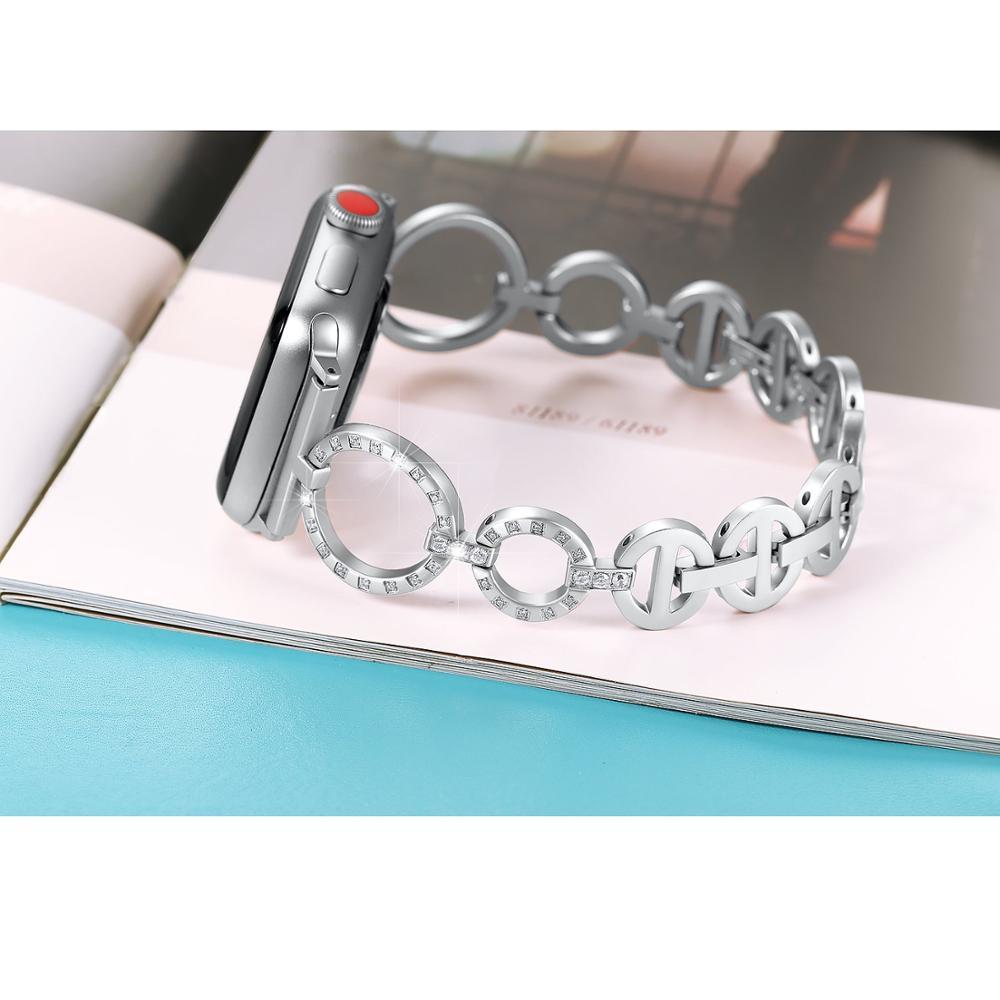 Vita Diamond Elegance Stainless Steel Apple Watch Band