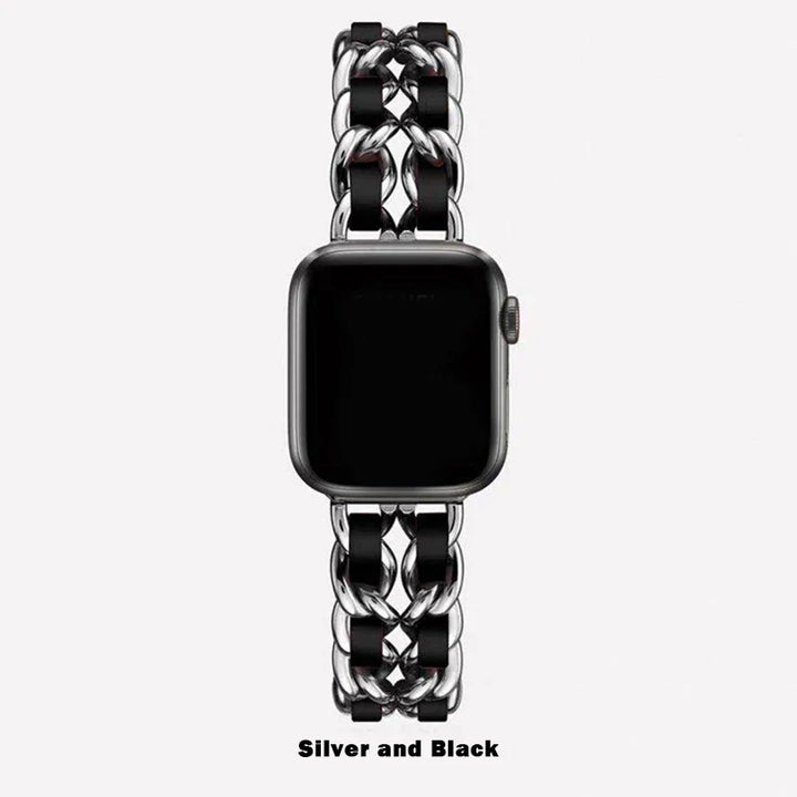 Celestial Elegance Silver Timepiece Strap