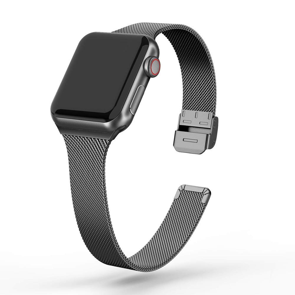 Aere Refined Slim Stainless Steel Watch Band for Apple Watch