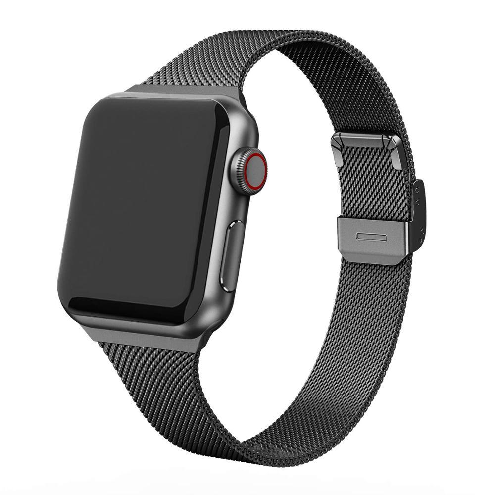Aere Refined Slim Stainless Steel Watch Band for Apple Watch