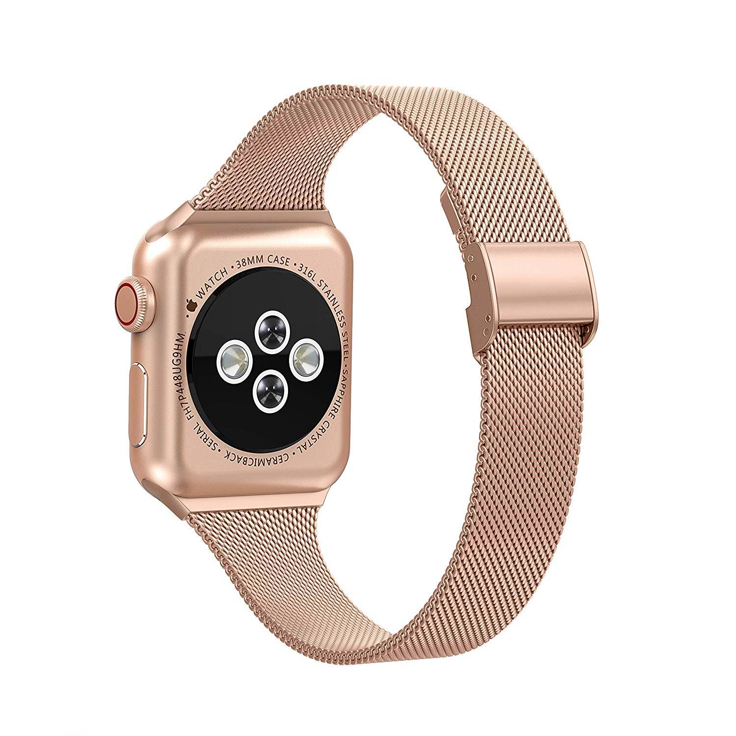 Aere Refined Slim Stainless Steel Watch Band for Apple Watch