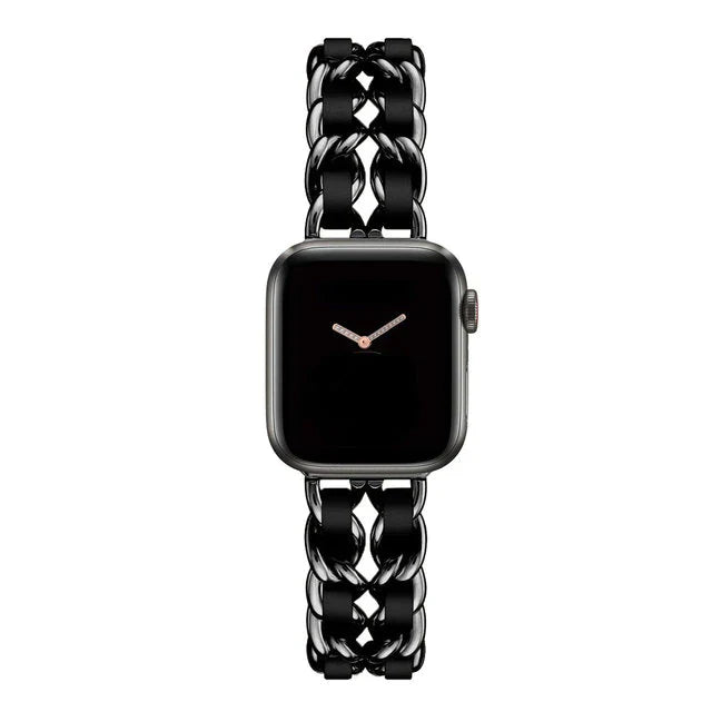 Exquisite Gold & Silver Woven Link Apple Watch Band