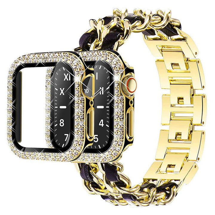 Carpe Elegance Luxury Steel & Leather Apple Watch Band & Case