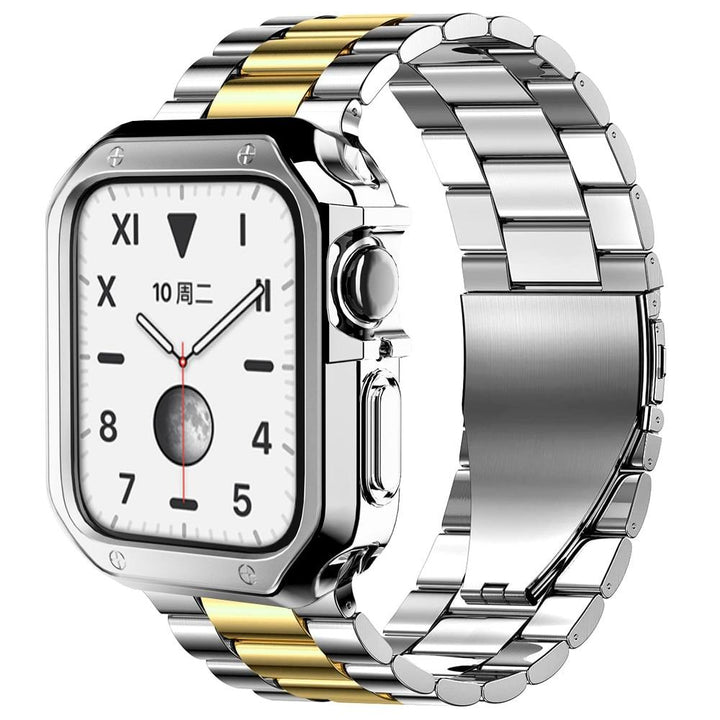 Class Stainless Steel Apple Watch Band with Silicone Protector