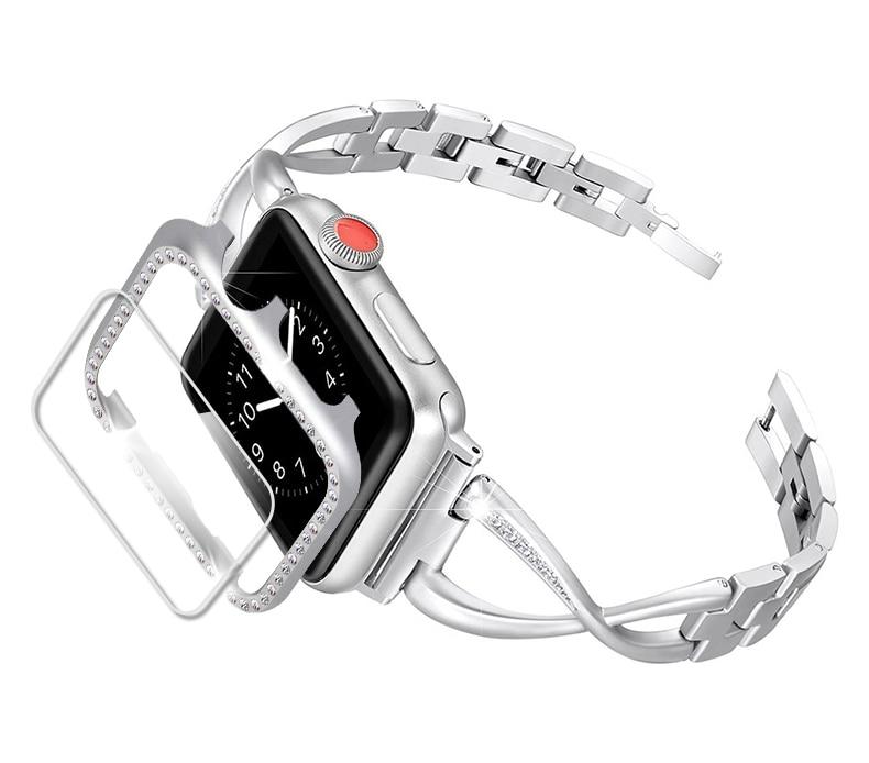 Isabella Elegance Diamond-Studded Apple Watch Band