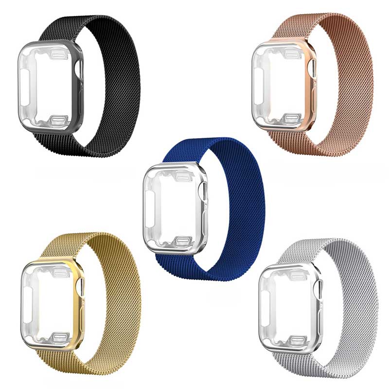 Jasper Milanese Stainless Steel Band with Premium Case for Apple Watch