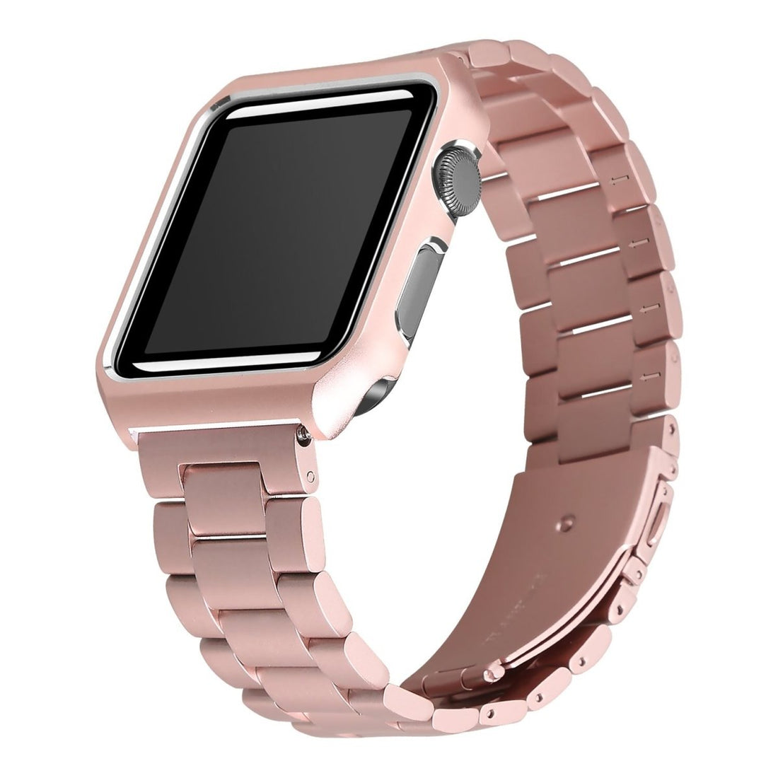 Elegant Stainless Steel Linked Band for Apple Watch