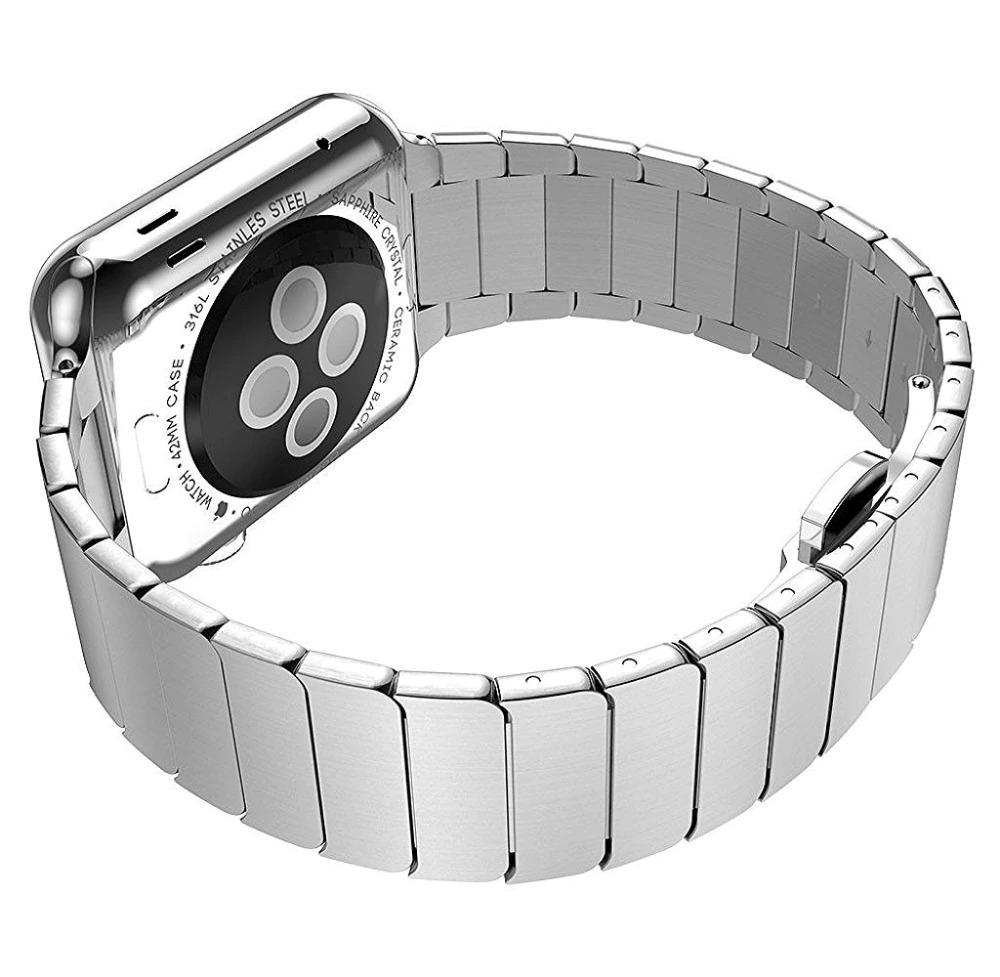 Elegant 316L Stainless Steel Link Bracelet for Apple Watch