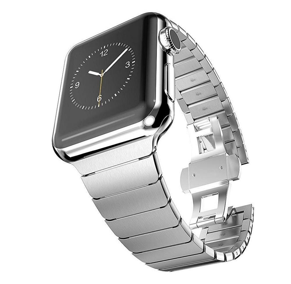 Elegant 316L Stainless Steel Link Bracelet for Apple Watch
