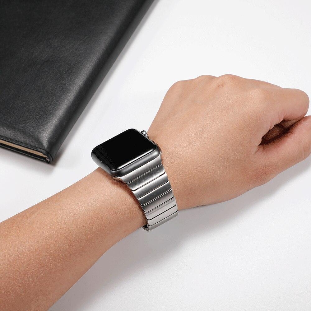 Elegant 316L Stainless Steel Link Bracelet for Apple Watch